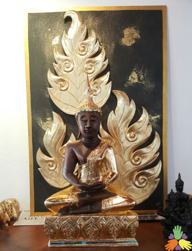 Half Gold Plated Buddha