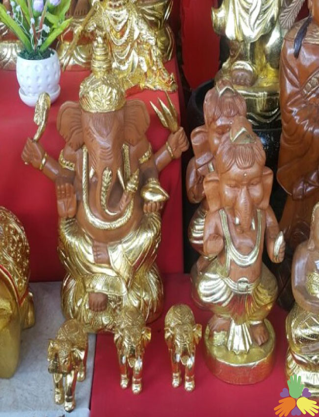 Ganesha Made from Teak Wood